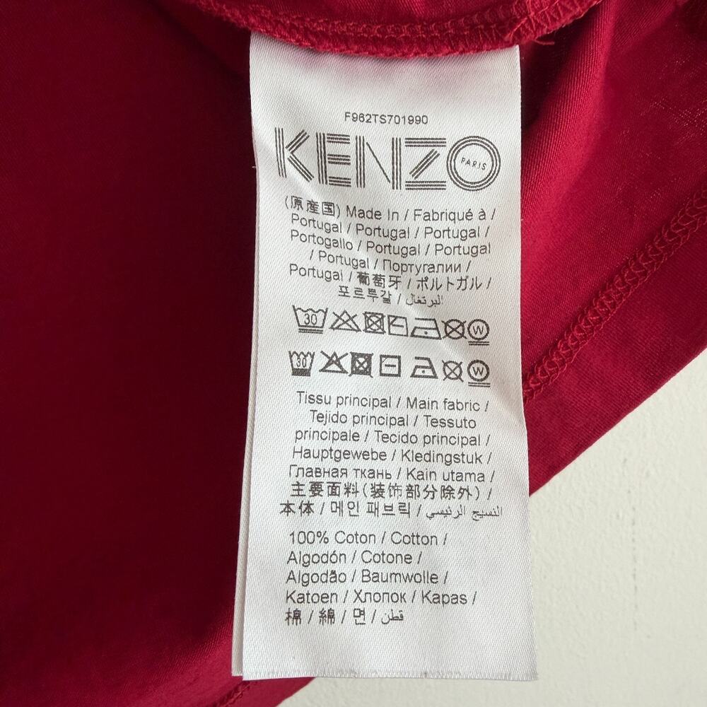 Kenzo Paris Shirt Women XS Graphic Logo Embroidered Baby Tee Short Sleeve Crewne - Picture 8 of 14